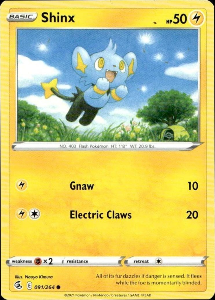 2021 Pokémon Fusion Strike Shinx #091/264 trading card