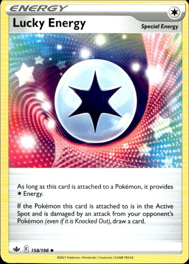 2021 Pokémon Chilling Reign Lucky Energy #158/198 Pokémon card front
