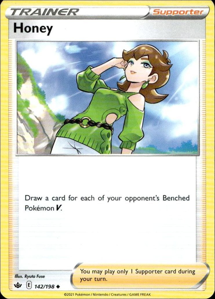 2021 Pokémon Chilling Reign Honey #142/198 Pokémon card front