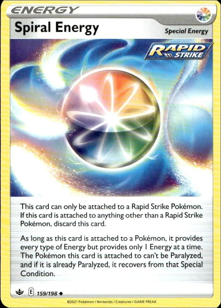 2021 Pokémon Chilling Reign Spiral Energy #159/198 Pokémon card front