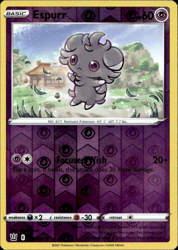2021 Pokémon Battle Styles Espurr #060/163 trading card