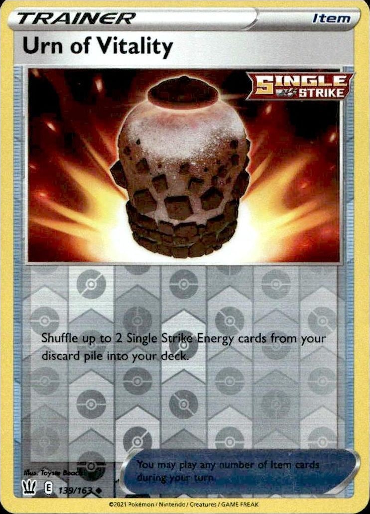 2021 Pokémon Battle Styles Urn Of Vitality #139/163 Pokémon card front