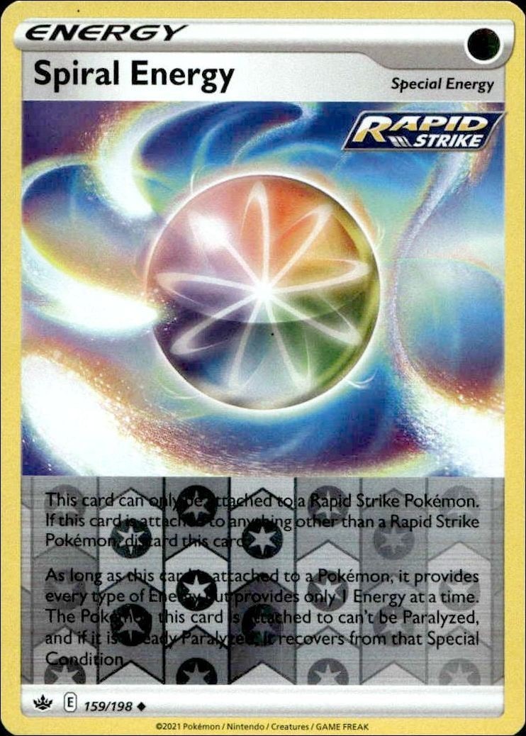 2021 Pokémon Chilling Reign Spiral Energy #159/198 Pokémon card front