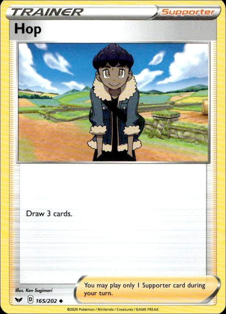 2020 Pokémon Sword & Shield Hop #165/202 Pokémon card front