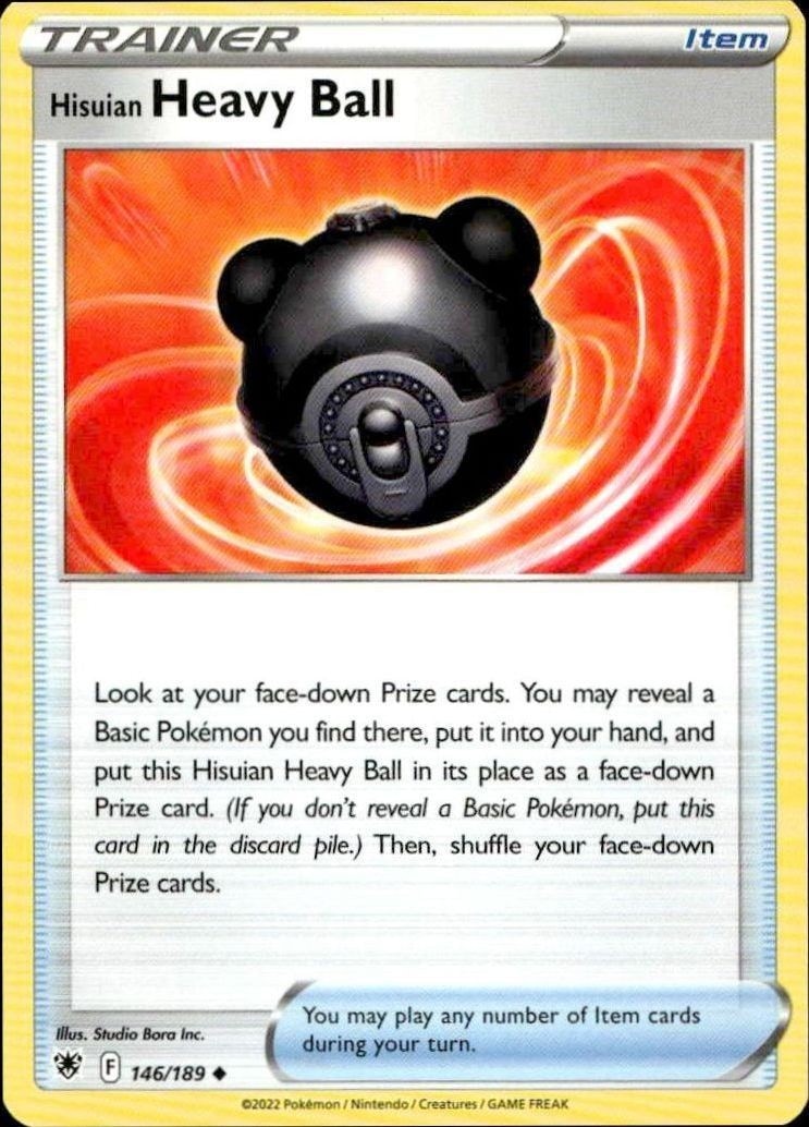 2022 Pokémon Astral Radiance Hisuian Heavy Ball #146/189 trading card