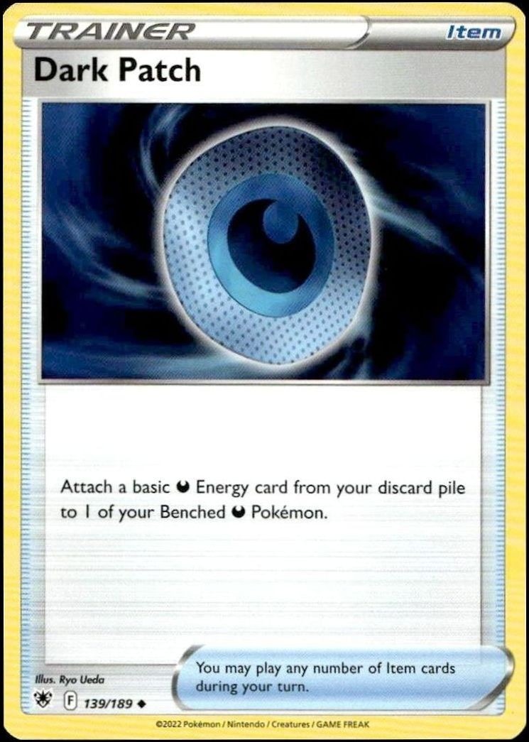 2022 Pokémon Astral Radiance Dark Patch #139/189 trading card