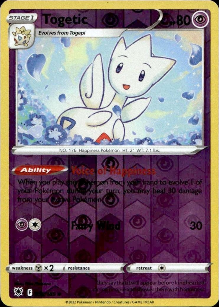 2022 Pokémon Astral Radiance Togetic #056/189 trading card