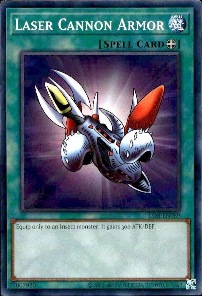 2023 Yu-Gi-Oh Legend of Blue Eyes White Dragon Laser Cannon Armor #LOB-EN089 trading card