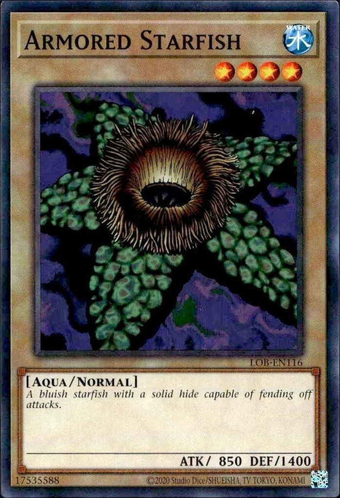 2023 Yu-Gi-Oh Legend of Blue Eyes White Dragon Armored Starfish #LOB-EN116 trading card