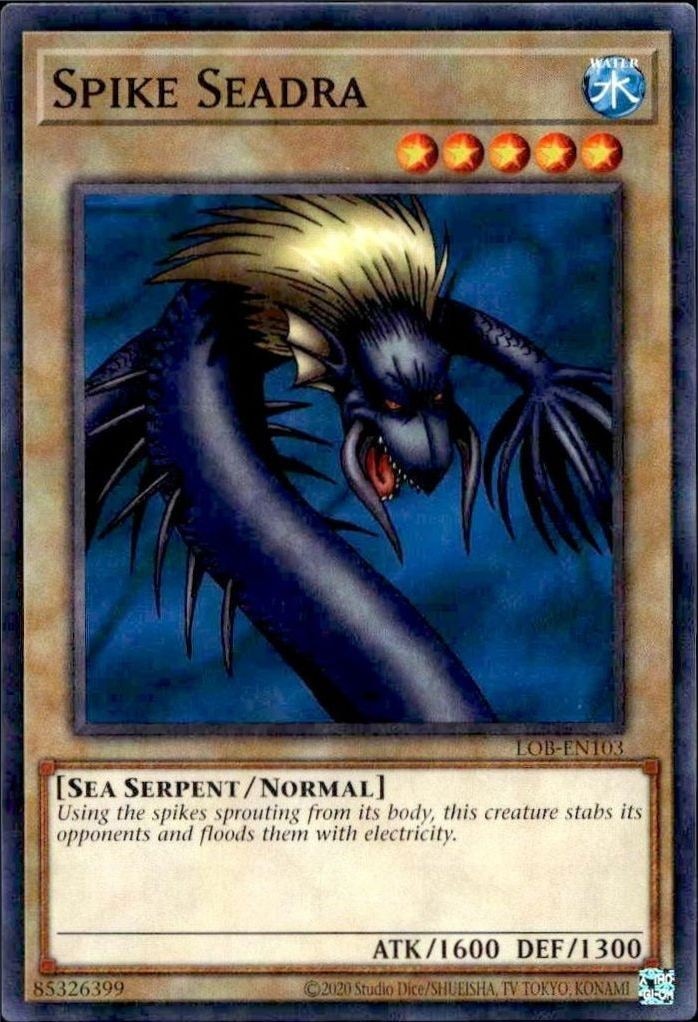 2023 Yu-Gi-Oh Legend of Blue Eyes White Dragon Spike Seadra #LOB-EN103 trading card
