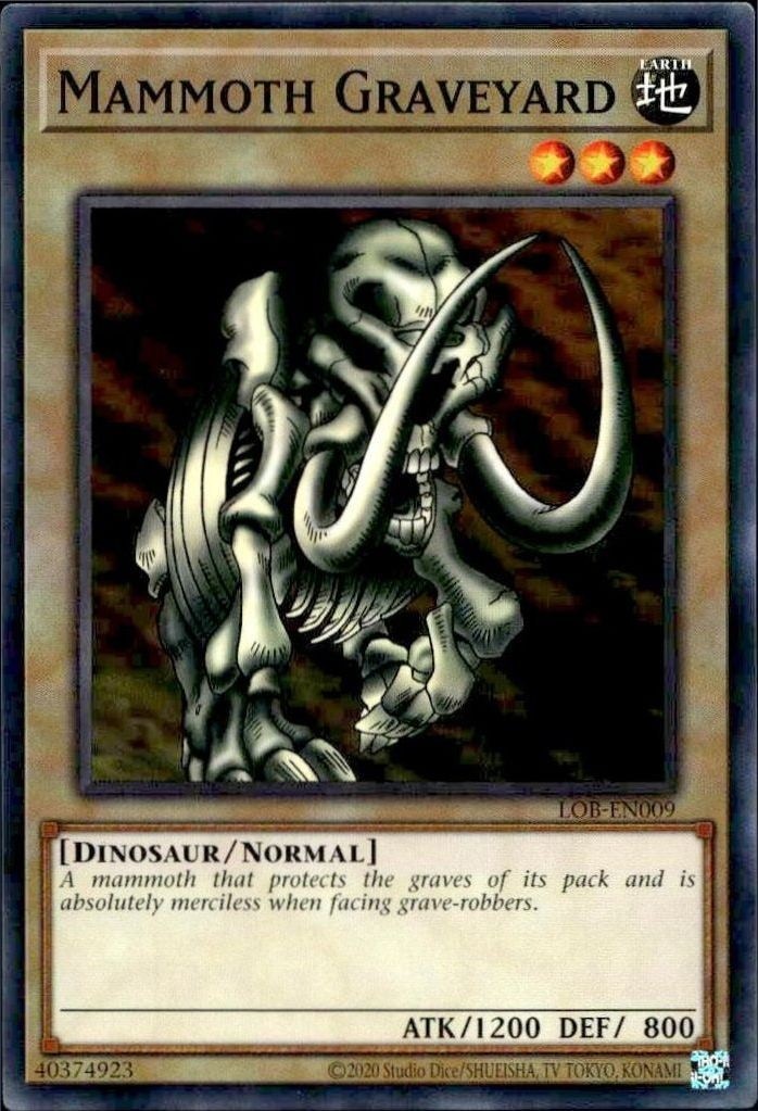 2023 Yu-Gi-Oh! Legend of Blue Eyes White Dragon Mammoth Graveyard #LOB-EN009 Yu-Gi-Oh! card front