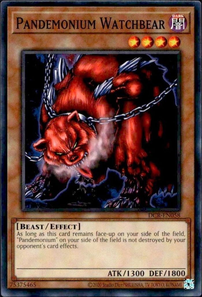 2023 Yu-Gi-Oh Dark Crisis Pandemonium Watchbear #DCR-EN058 trading card