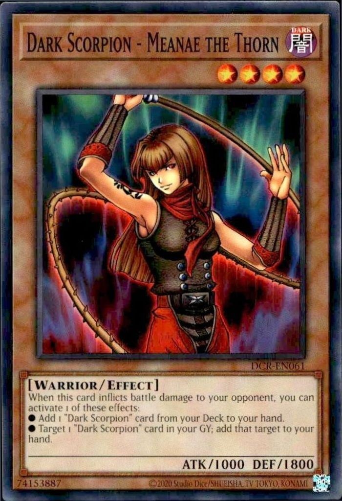 2023 Yu-Gi-Oh Dark Crisis Dark Scorpion - Meanae the Thorn #DCR-EN061 trading card