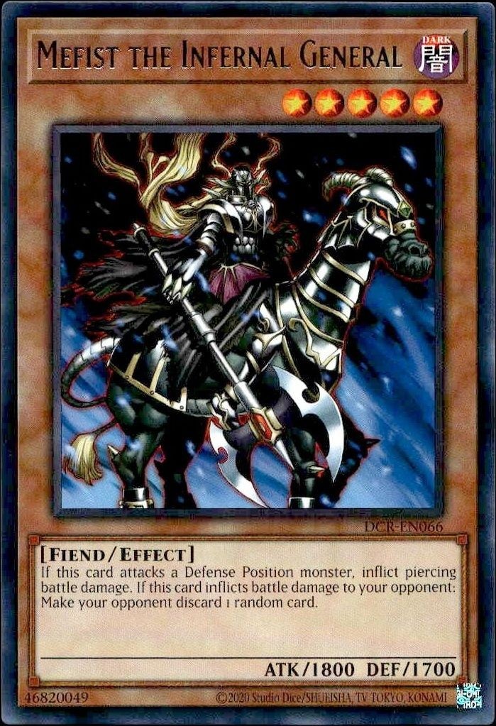2023 Yu-Gi-Oh Dark Crisis Mefist the Infernal General #DCR-EN066 trading card
