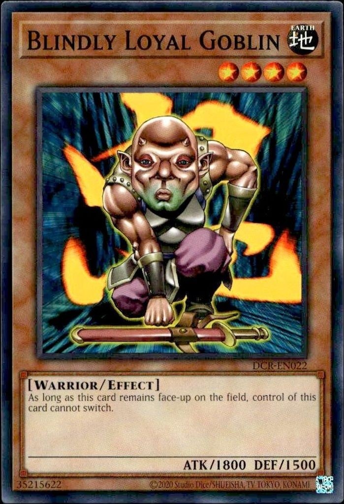 2023 Yu-Gi-Oh Dark Crisis Blindly Loyal Goblin #DCR-EN022 trading card