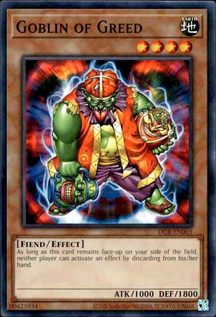 2023 Yu-Gi-Oh Dark Crisis Goblin of Greed #DCR-EN065 trading card