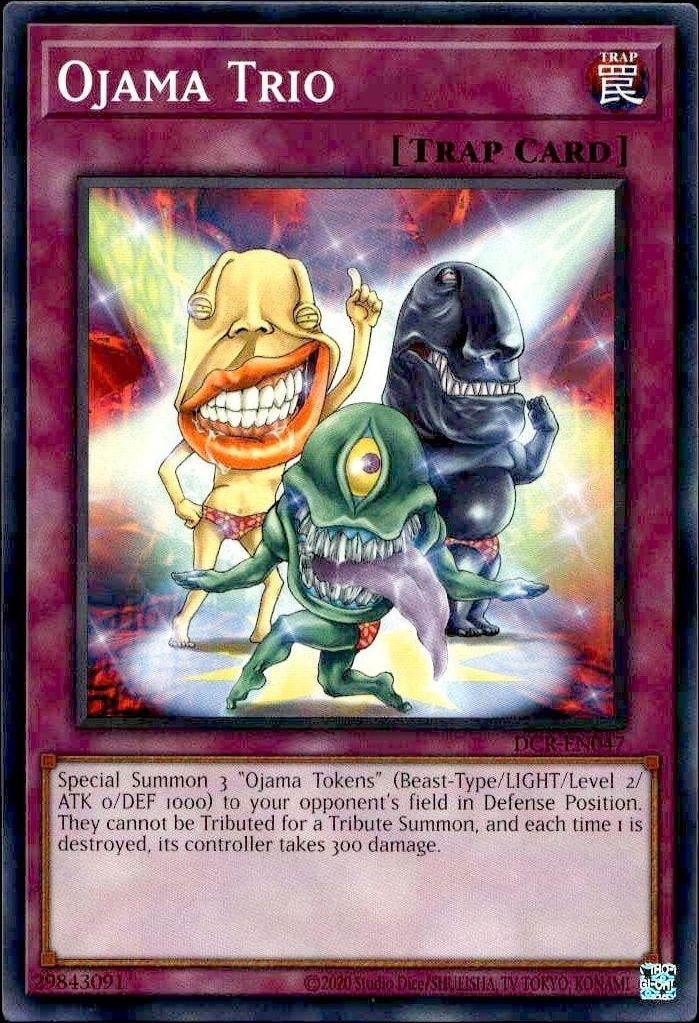 2023 Yu-Gi-Oh Dark Crisis Ojama Trio #DCR-EN047 trading card