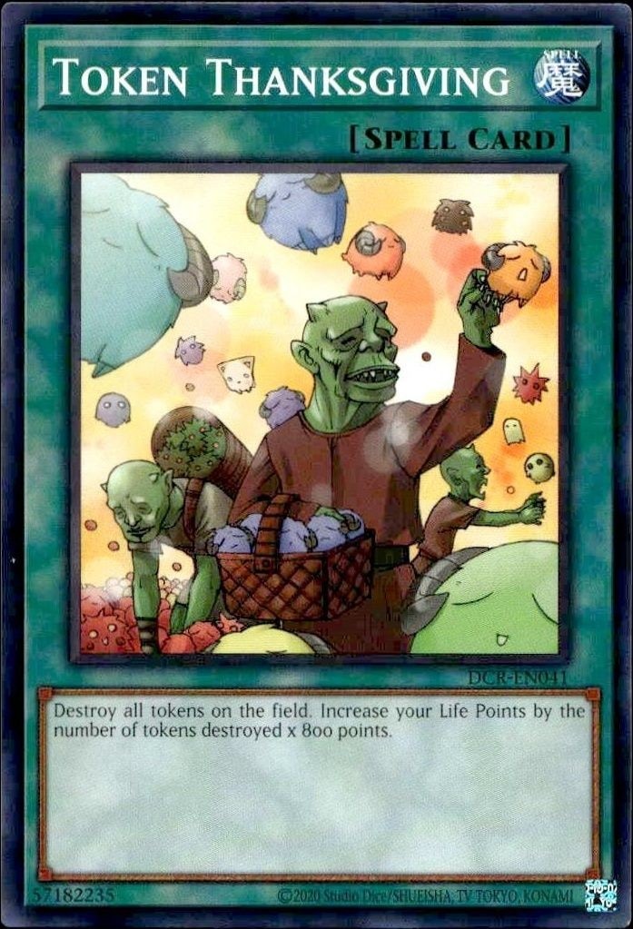 2023 Yu-Gi-Oh Dark Crisis Token Thanksgiving #DCR-EN041 trading card