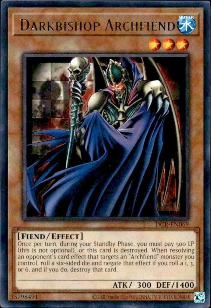 2023 Yu-Gi-Oh Dark Crisis Darkbishop Archfiend #DCR-EN069 trading card