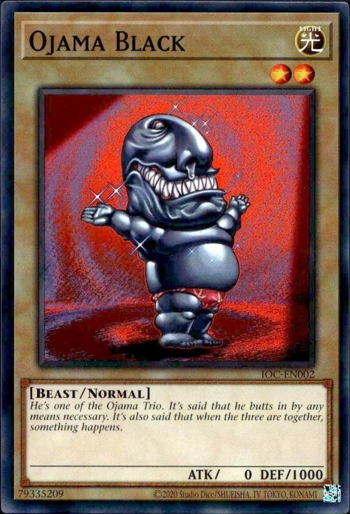 2023 Yu-Gi-Oh Invasion of Chaos Ojama Black #IOC-EN002 trading card