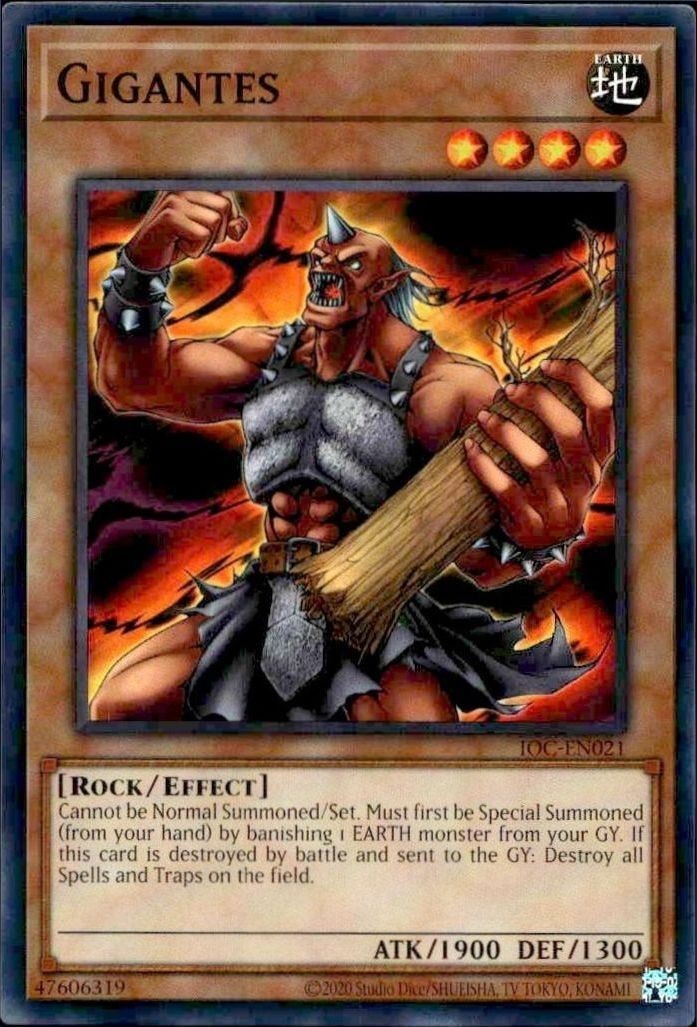 2023 Yu-Gi-Oh Invasion of Chaos Gigantes #IOC-EN021 trading card