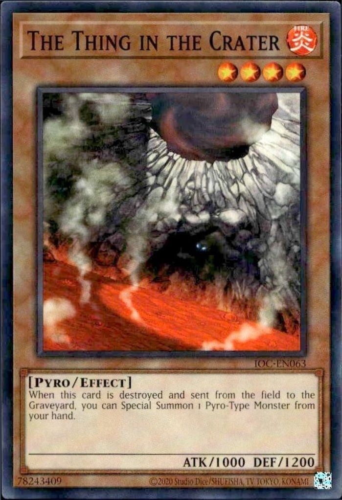 2023 Yu-Gi-Oh Invasion of Chaos The Thing in the Crater #IOC-EN063 trading card