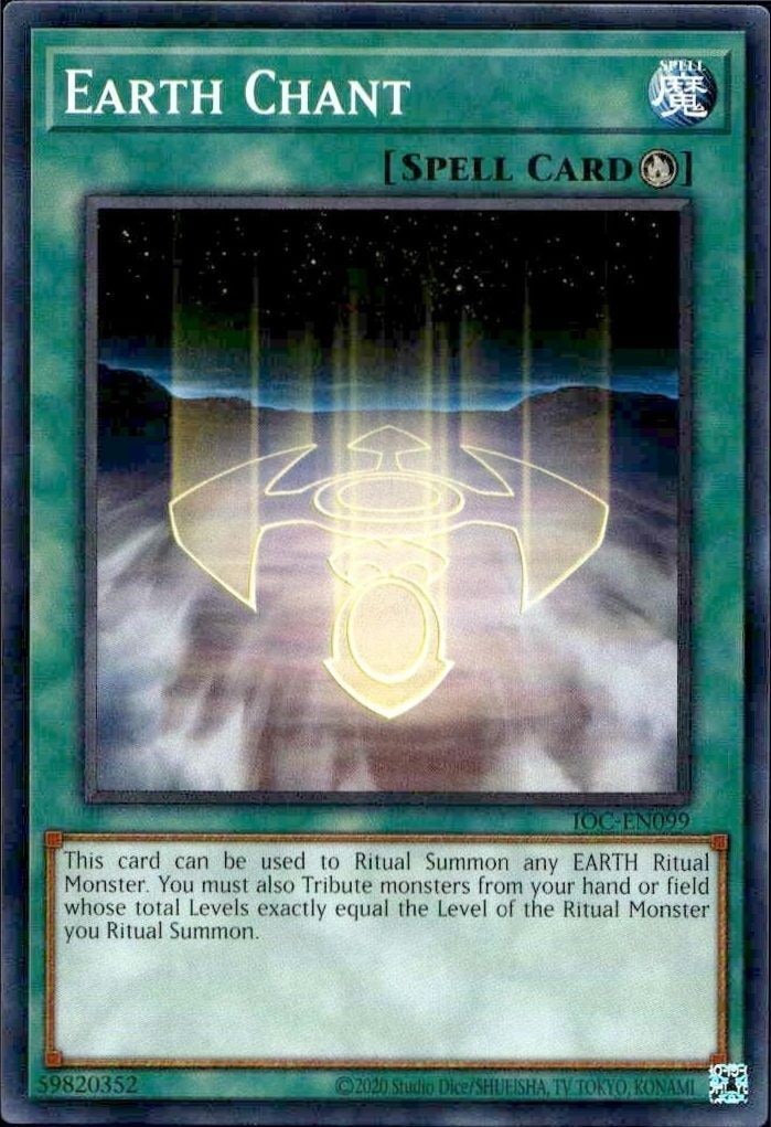 2023 Yu-Gi-Oh! Invasion of Chaos Earth Chant #IOC-EN099 Yu-Gi-Oh! card front