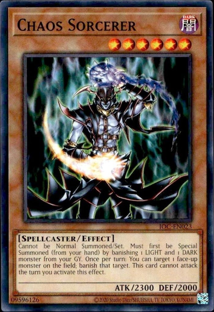 2023 Yu-Gi-Oh Invasion of Chaos Chaos Sorcerer #IOC-EN023 trading card