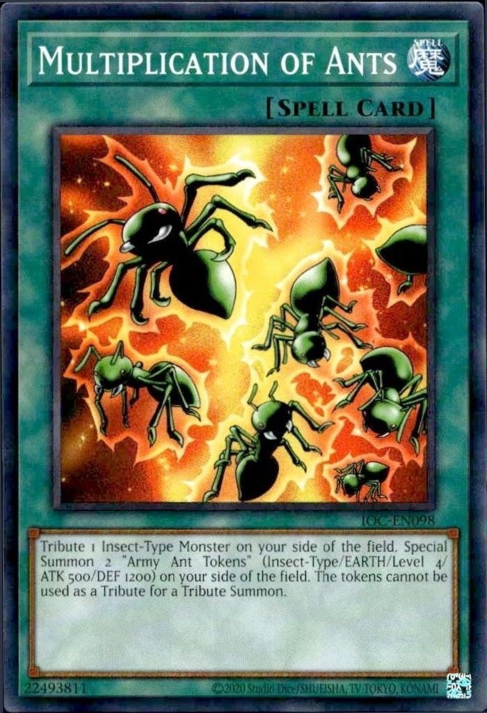 2023 Yu-Gi-Oh Invasion of Chaos Multiplication of Ants #IOC-EN098 trading card