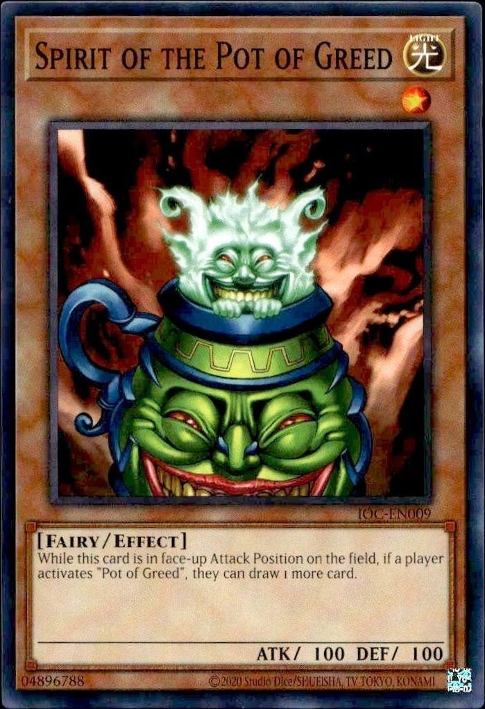 2023 Yu-Gi-Oh! Invasion of Chaos Spirit of the Pot of Greed #IOC-EN009 Yu-Gi-Oh! card front