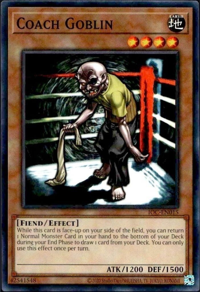 2023 Yu-Gi-Oh Invasion of Chaos Coach Goblin #IOC-EN015 trading card