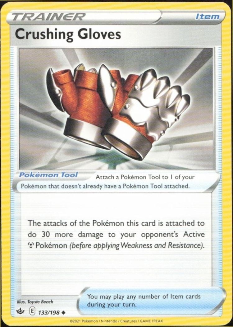 2021 Pokémon Chilling Reign Crushing Gloves #133/198 Pokémon card front