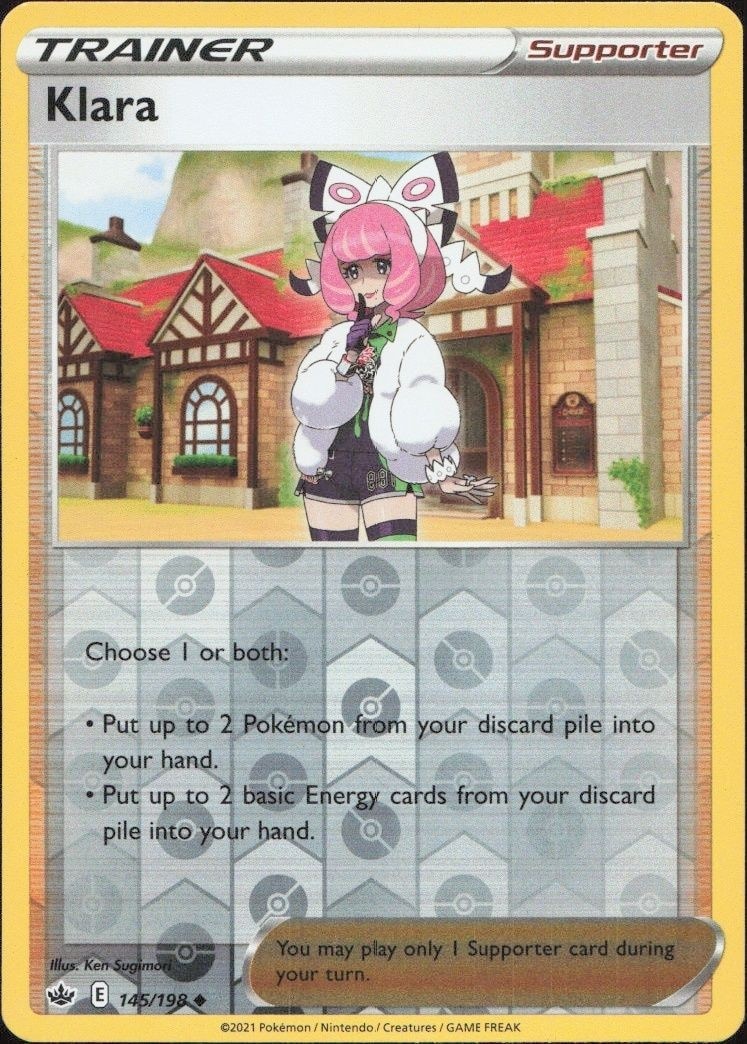 2021 Pokémon Chilling Reign Klara #145/198 Pokémon card front