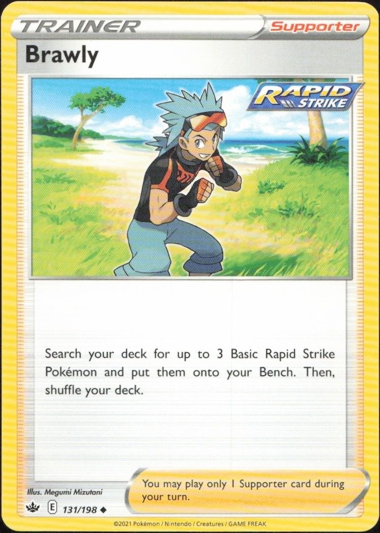 2021 Pokémon Chilling Reign Brawly #131/198 Pokémon card front