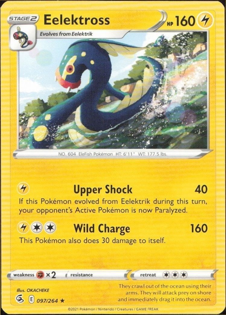 2021 Pokémon Fusion Strike Eelektross #097/264 Pokémon card front
