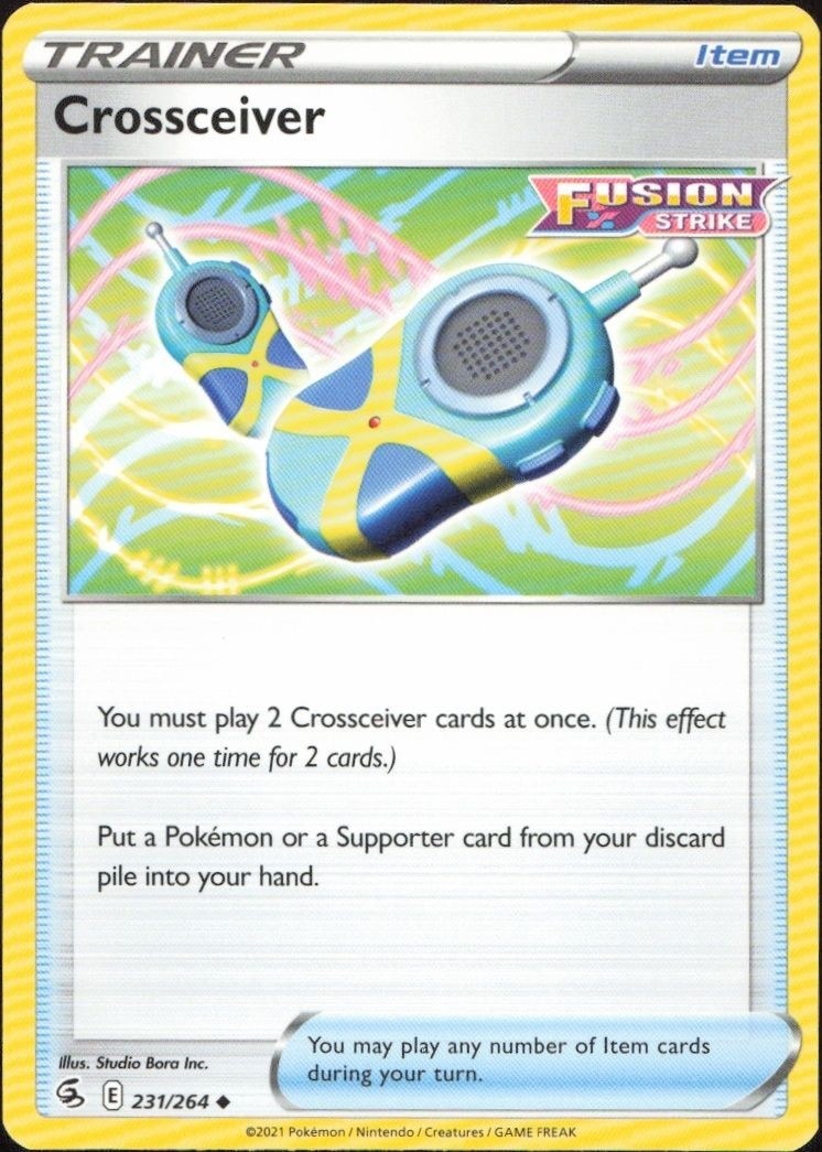 2021 Pokémon Fusion Strike Crossceiver #231/264 Pokémon card front