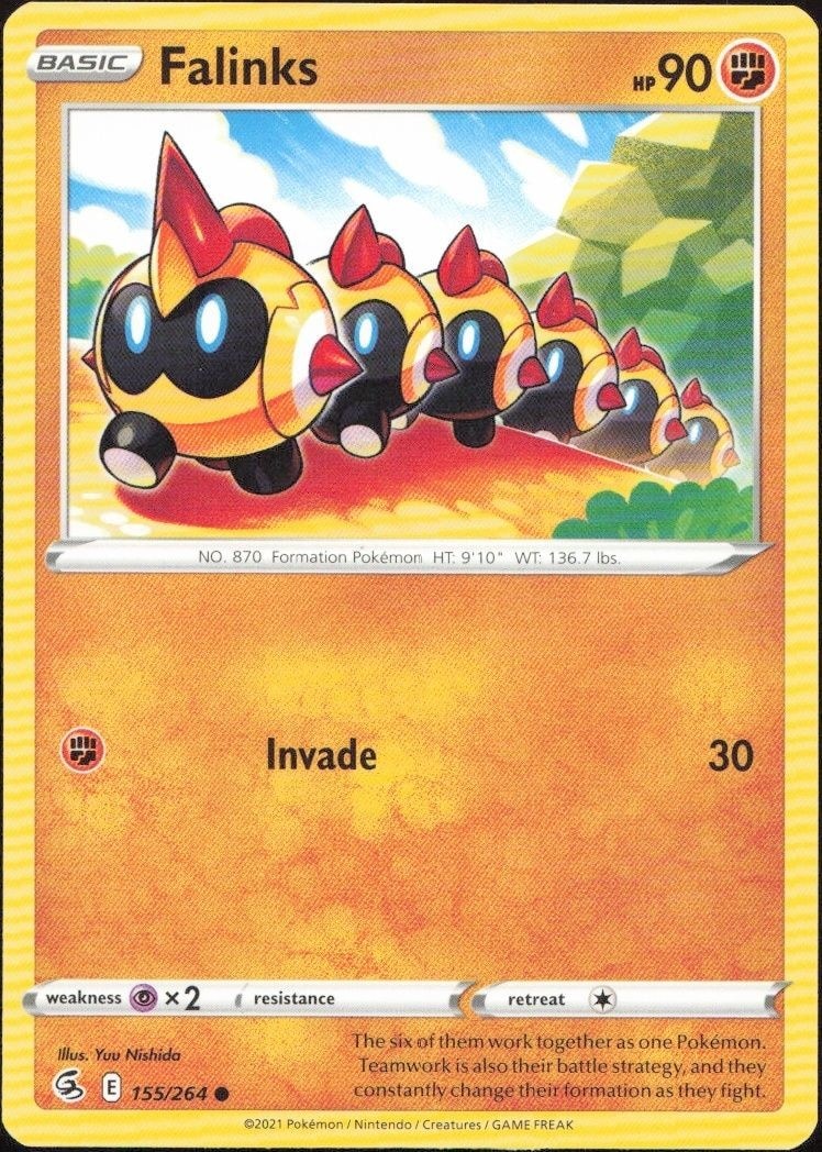 2021 Pokémon Fusion Strike Falinks #155/264 trading card