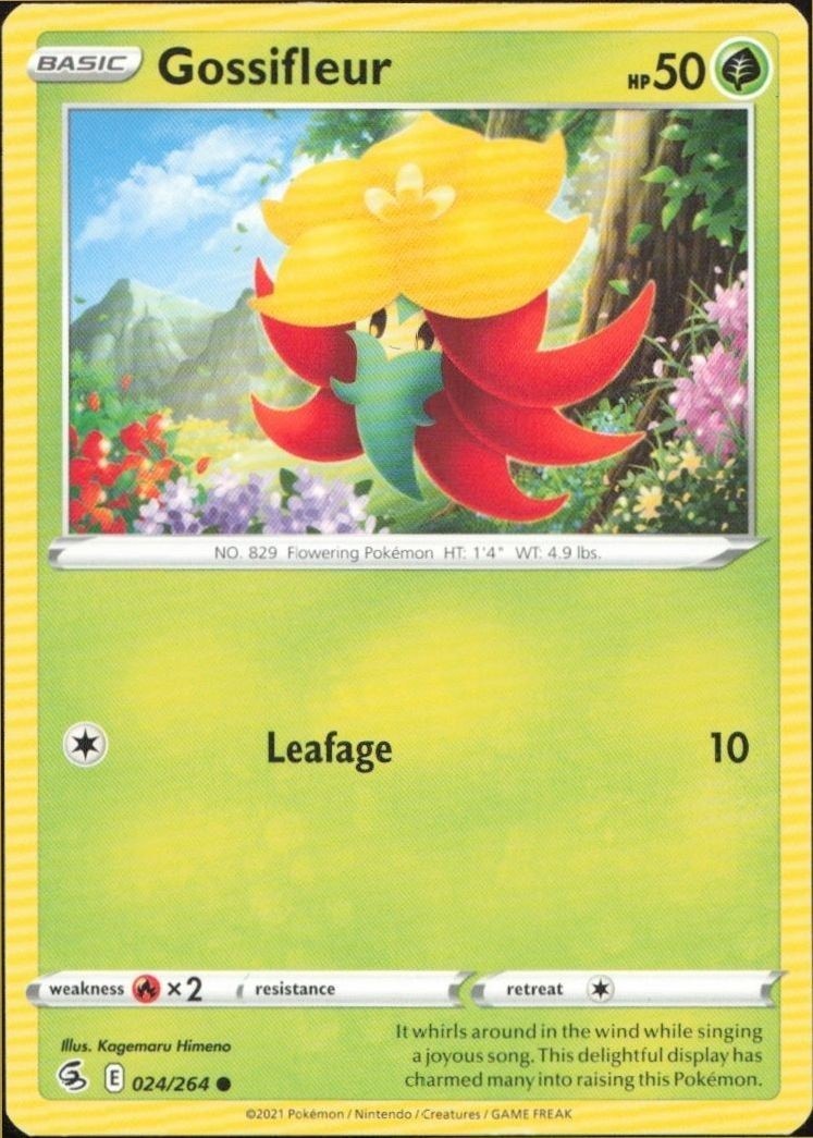 2021 Pokémon Fusion Strike Gossifleur #024/264 Pokémon card front