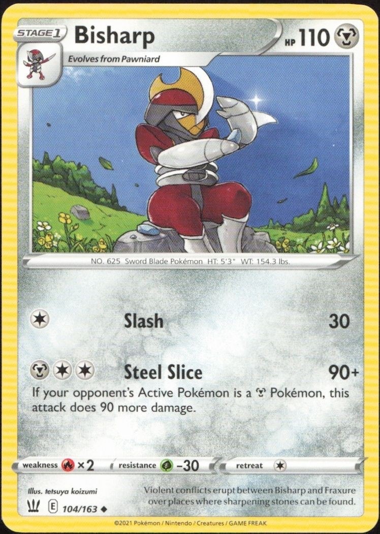 2021 Pokémon Battle Styles Bisharp #104/163 trading card