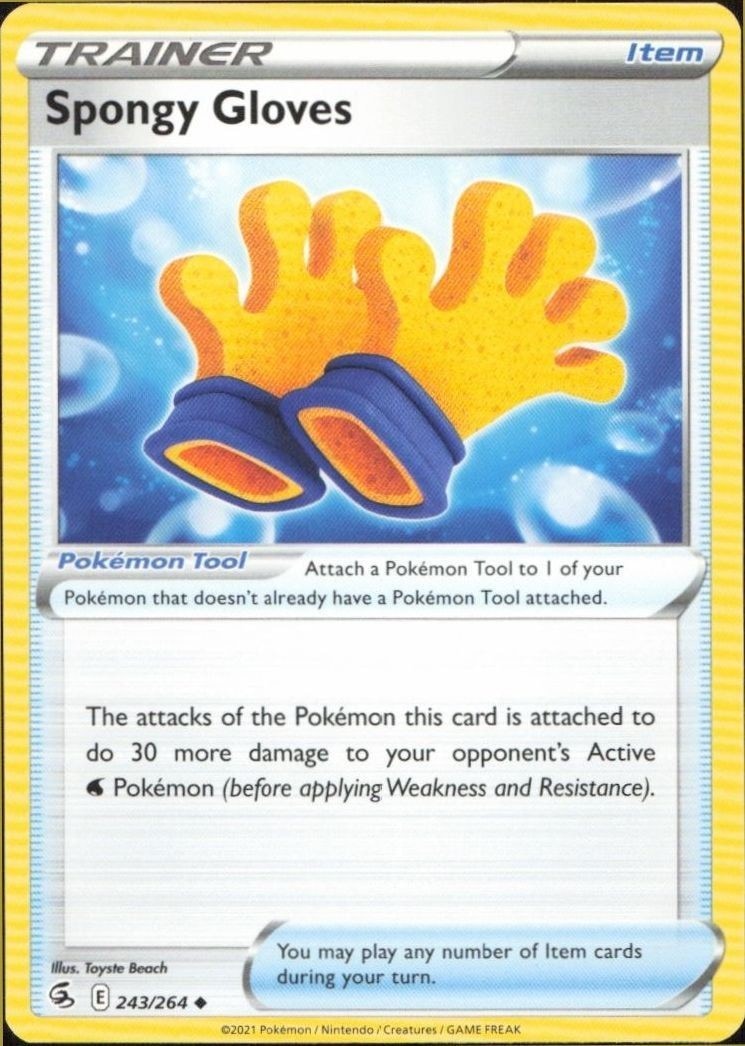 2021 Pokémon Fusion Strike Spongy Gloves #243/264 Pokémon card front