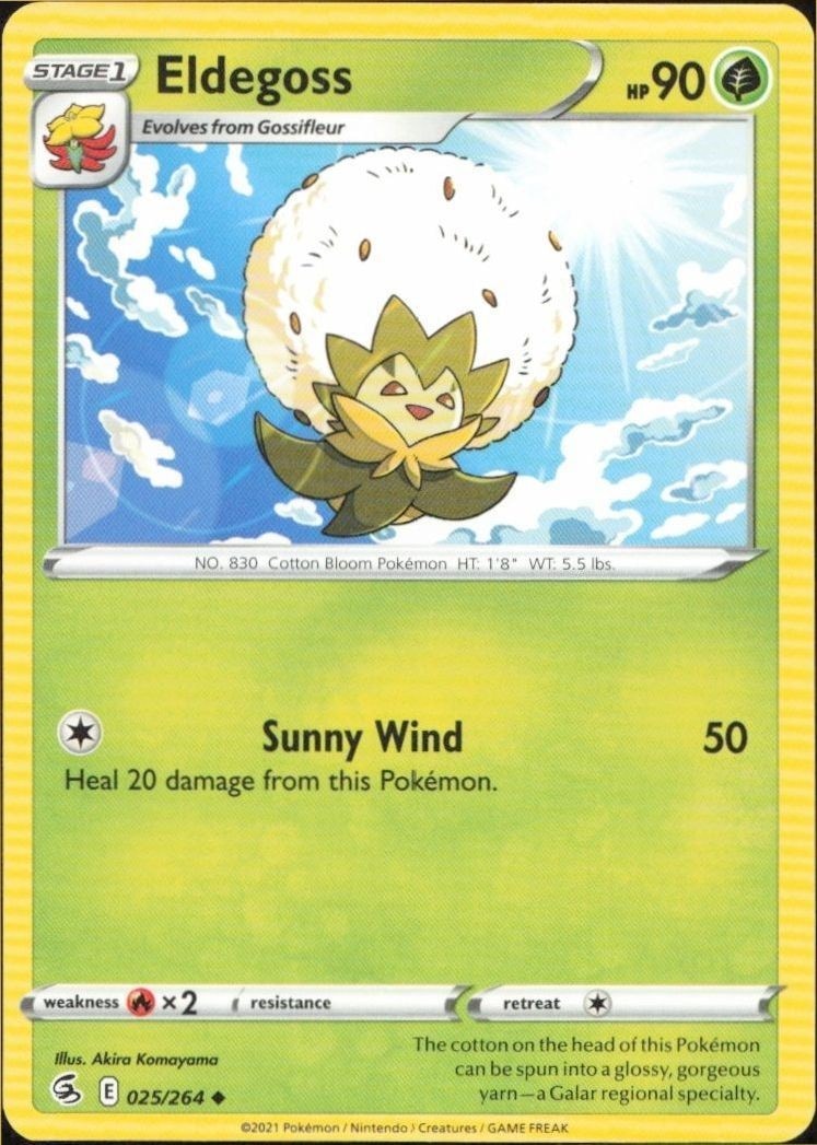 2021 Pokémon Fusion Strike Eldegoss #025/264 trading card