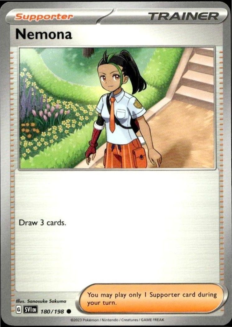 2023 Pokémon Scarlet & Violet Nemona #180/198 Pokémon card front