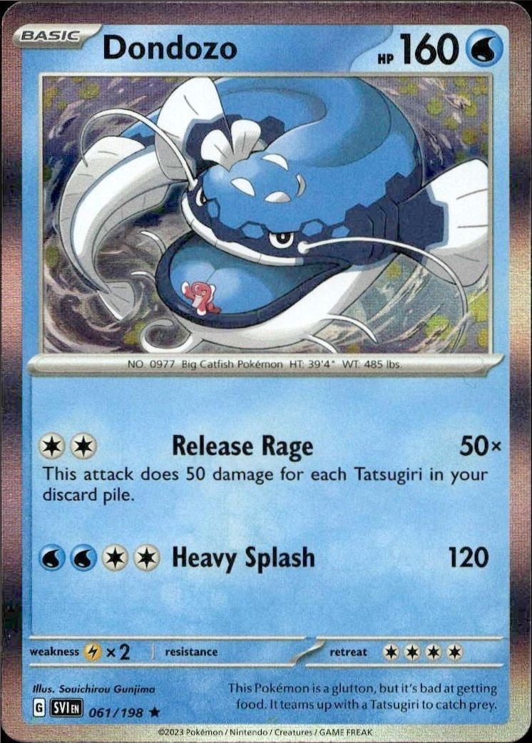 2023 Pokémon Scarlet & Violet Dondozo #061/198 Pokémon card front