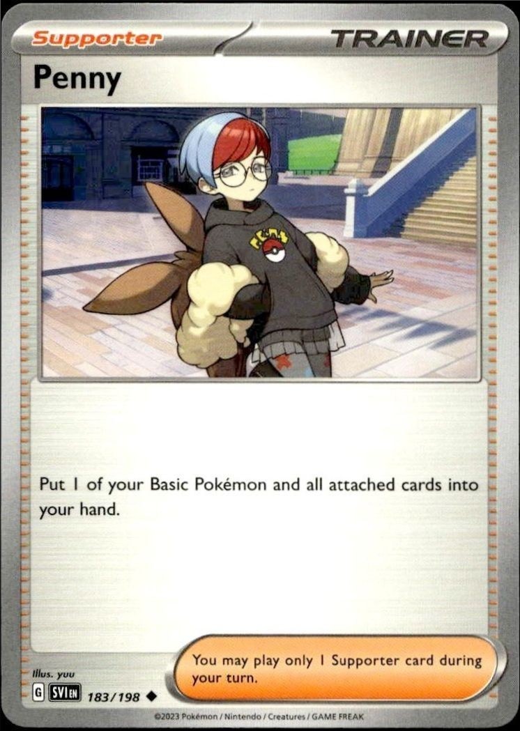 2023 Pokémon Scarlet & Violet Penny #183/198 Pokémon card front