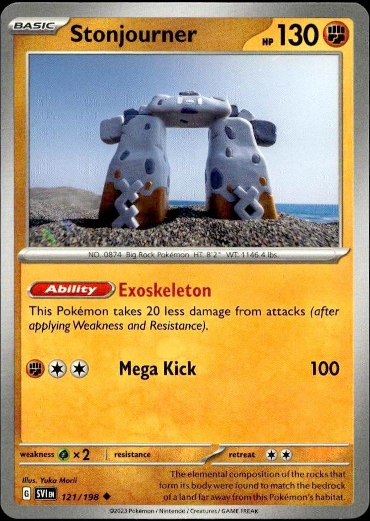 2023 Pokémon Scarlet & Violet Stonjourner #121/198 trading card