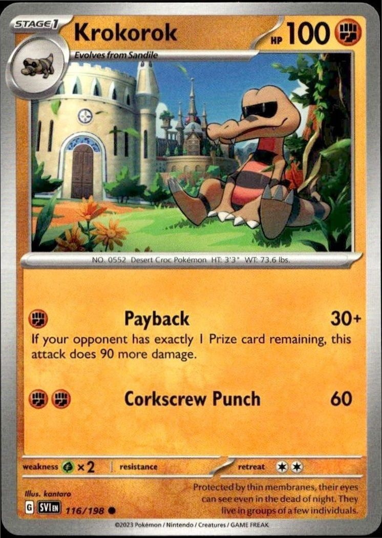 2023 Pokémon Scarlet & Violet Krokorok #116/198 Pokémon card front