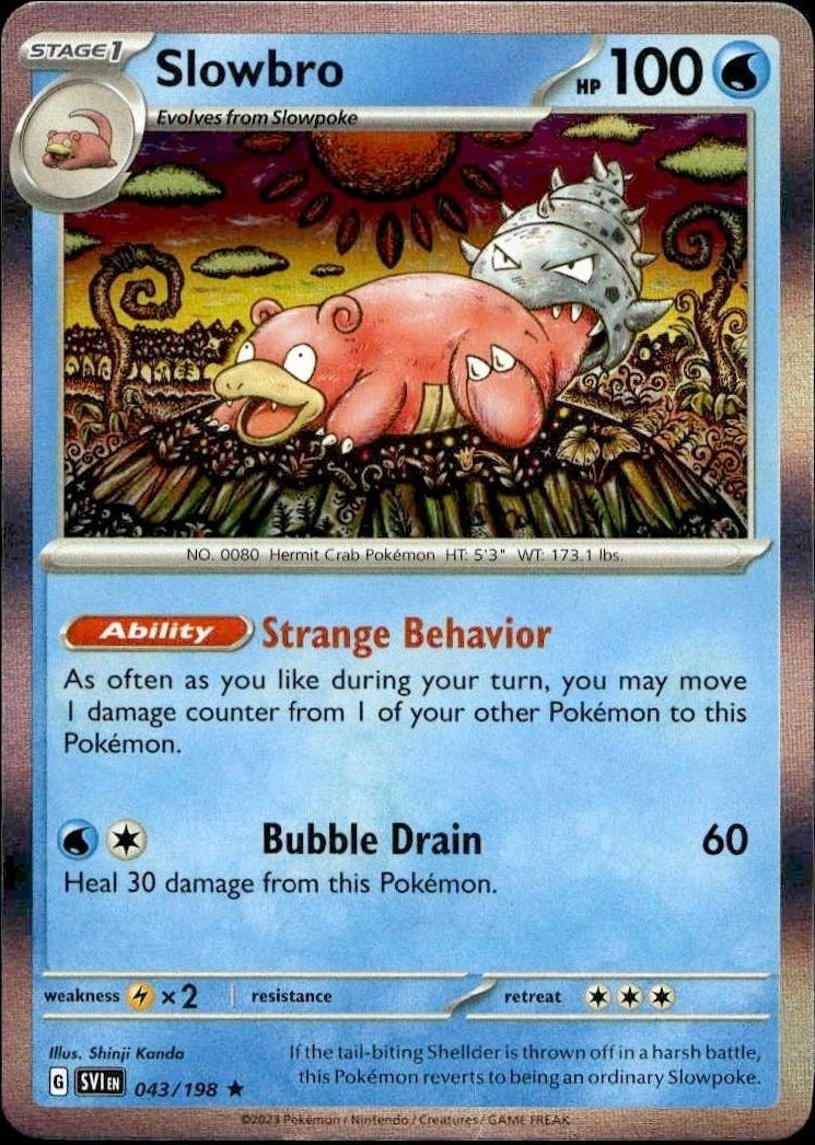 2023 Pokémon Scarlet & Violet Slowbro #043/198 trading card