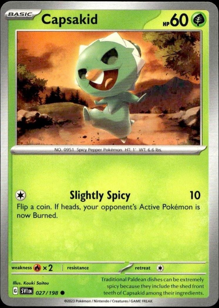 2023 Pokémon Scarlet & Violet Capsakid #027/198 Pokémon card front
