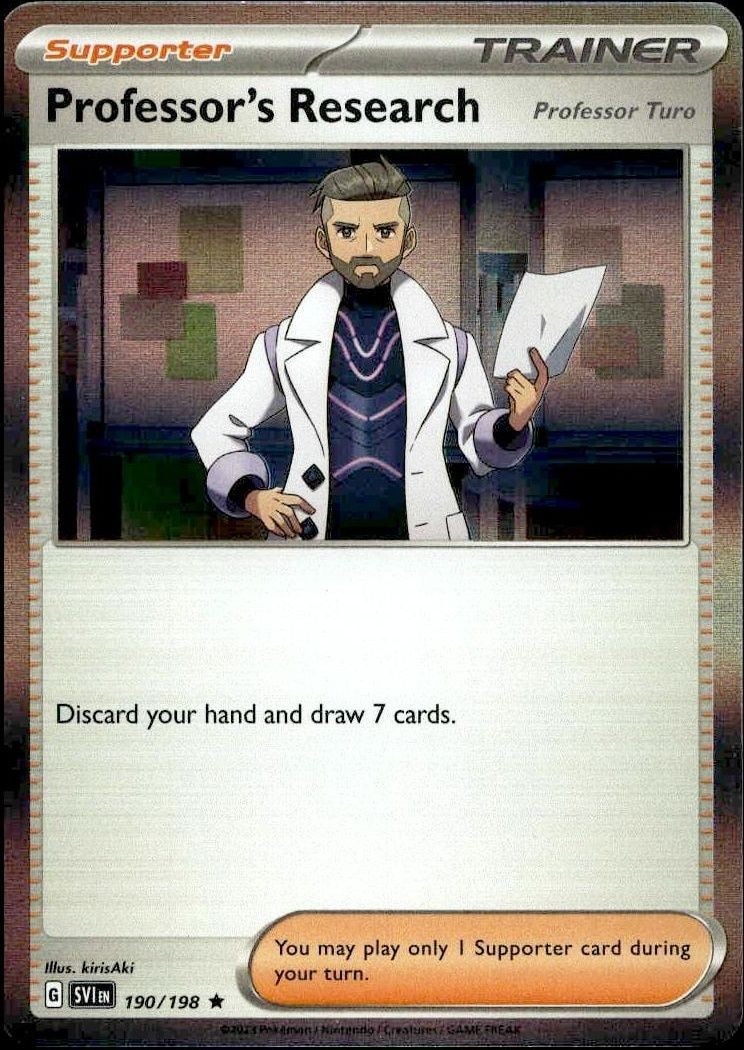 2023 Pokémon Scarlet & Violet Professor's Research (Professor Turo) #190/198 trading card