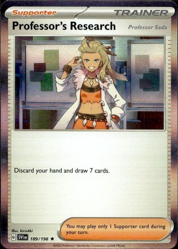 2023 Pokémon Scarlet & Violet Professor's Research (Professor Sada) #189/198 Pokémon card front